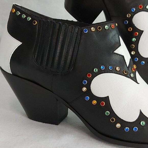 Giuseppe Zanotti Guns 55 Crd Jeti Bootie Colorful Rhinestones pointy Toe 9 EU40 - Picture 2 of 12